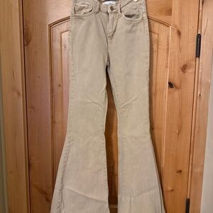 Vervet khaki flare jeans